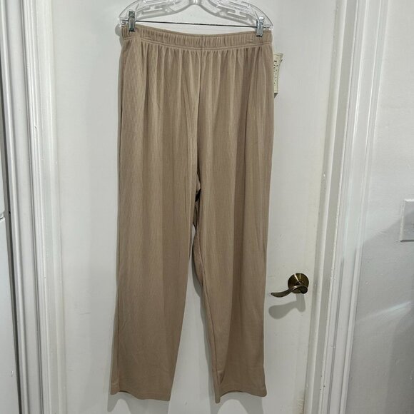 New with tag Women's Basic Editions Plus ribbed pant Size 1X - Picture 1 of 3